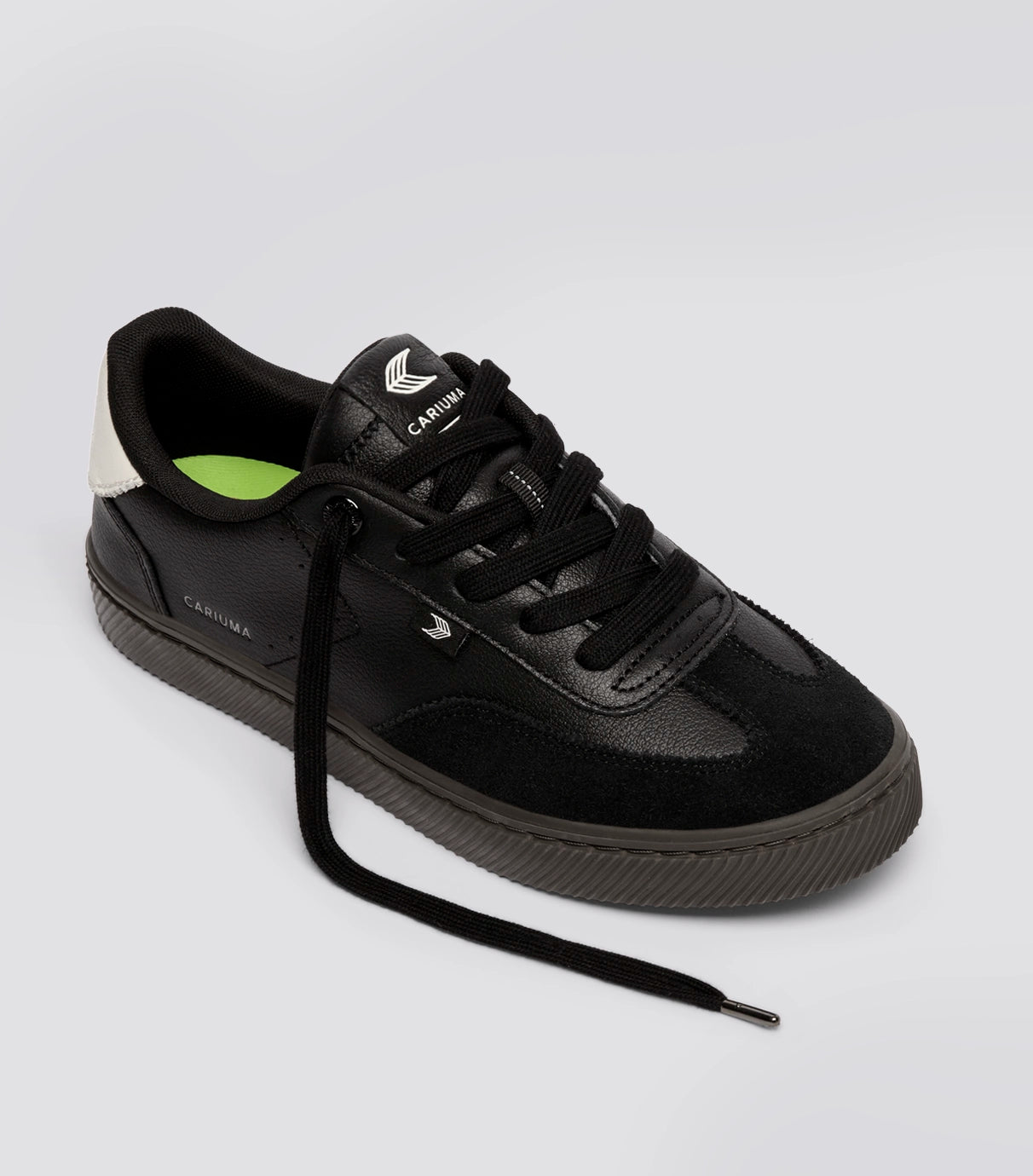TOCA Teak Black Diamond Leather Off-White Accents Sneaker Men