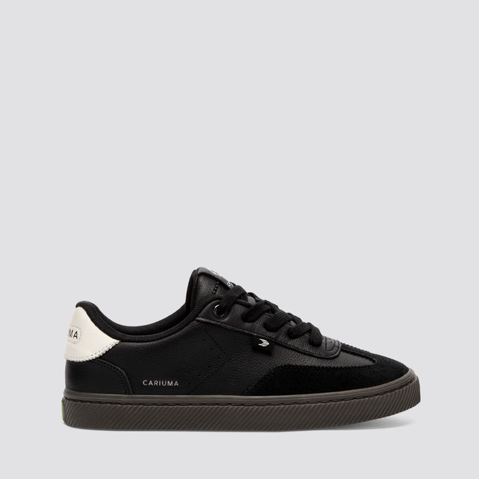 TOCA Teak Black Diamond Leather Off-White Accents Sneaker Women