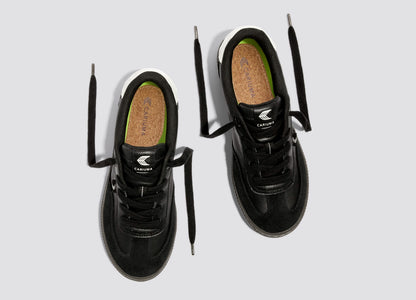 TOCA Teak Black Diamond Leather Off-White Accents Sneaker Men