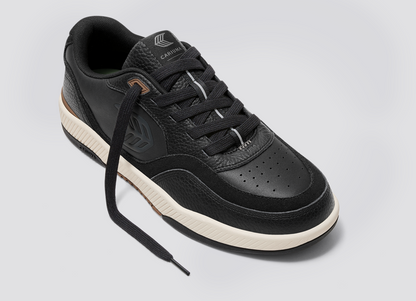 UBA Jet Black Suede and Leather Black Logo Men