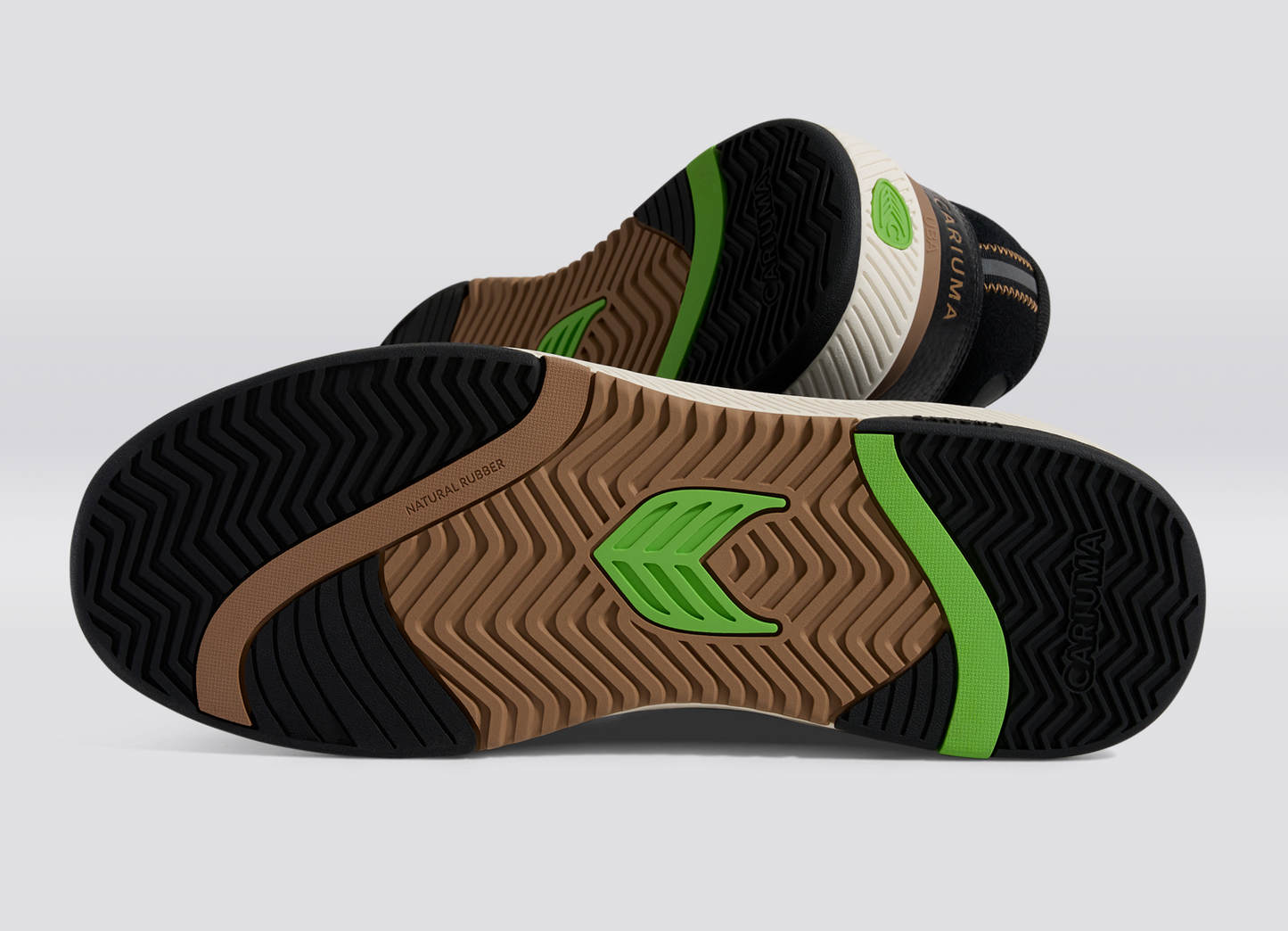 UBA Jet Black Suede and Leather Black Logo Men
