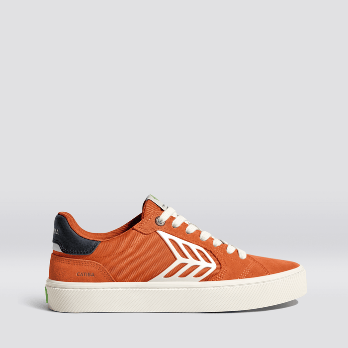 CATIBA PRO 2.0 Burnt Orange Suede and Cordura Ivory Logo Navy Sneaker Women