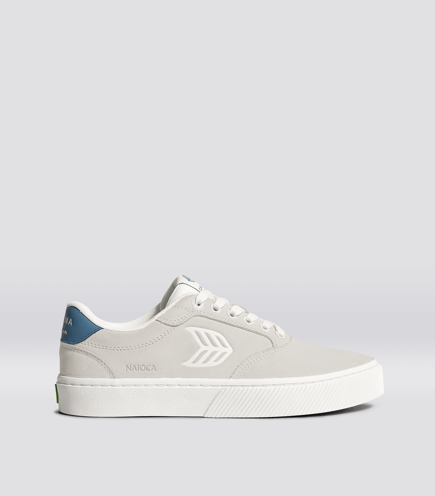 NAIOCA Smoke White Suede Off-White Logo Washed Blue Sneaker Men