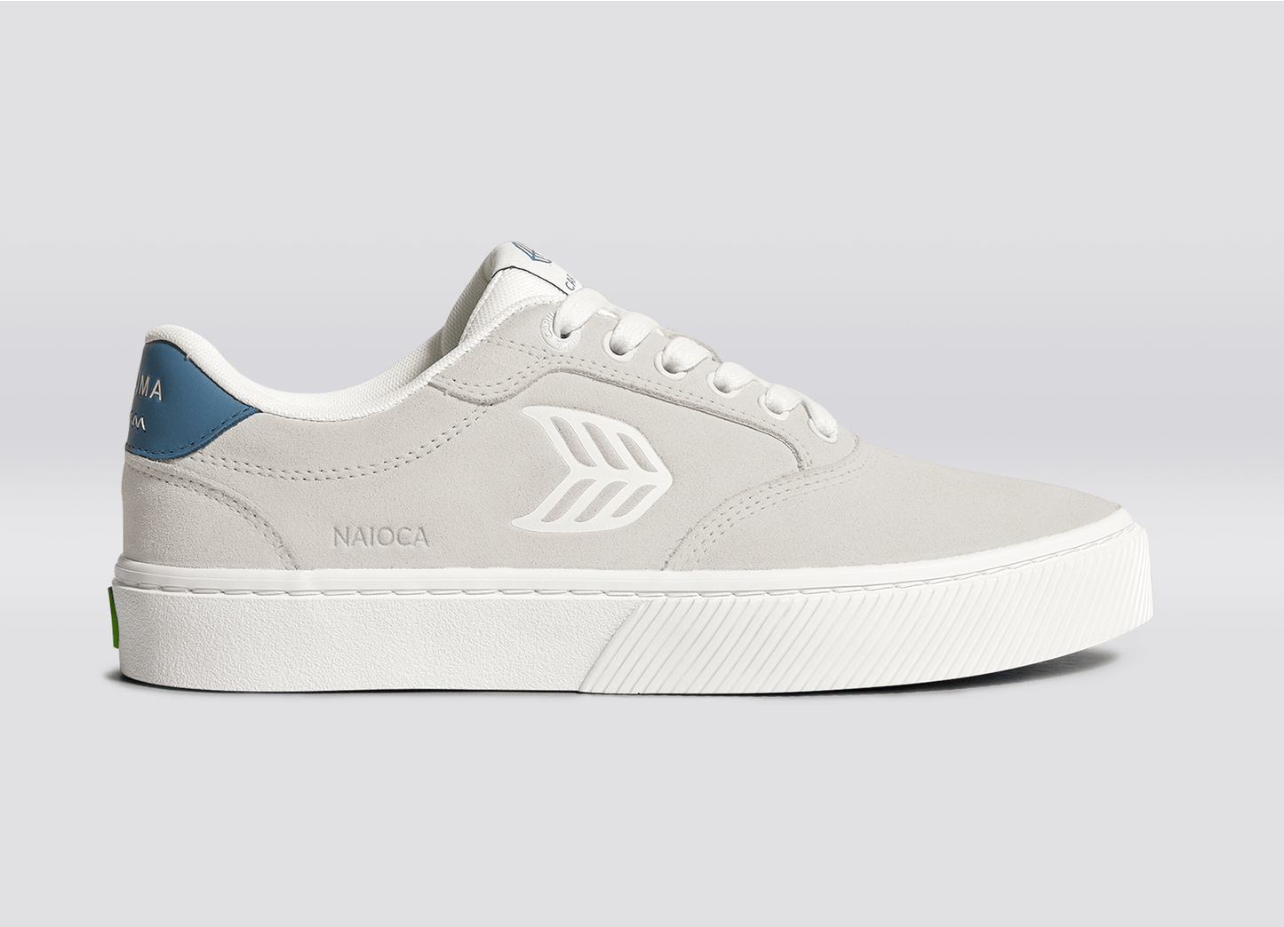 NAIOCA Smoke White Suede Off-White Logo Washed Blue Sneaker Men