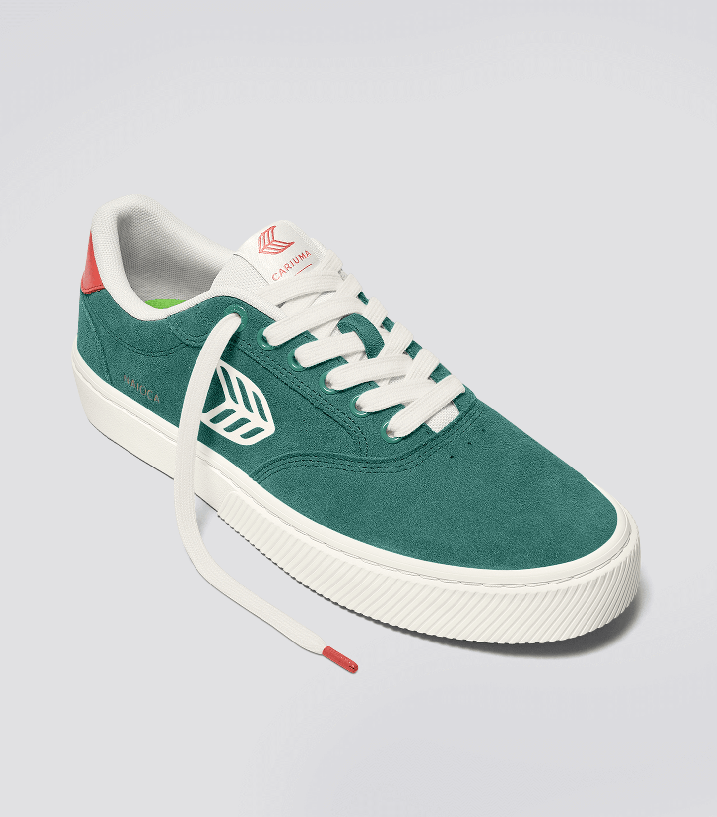 NAIOCA Teal Suede Ivory Logo Watermelon Sneaker Men