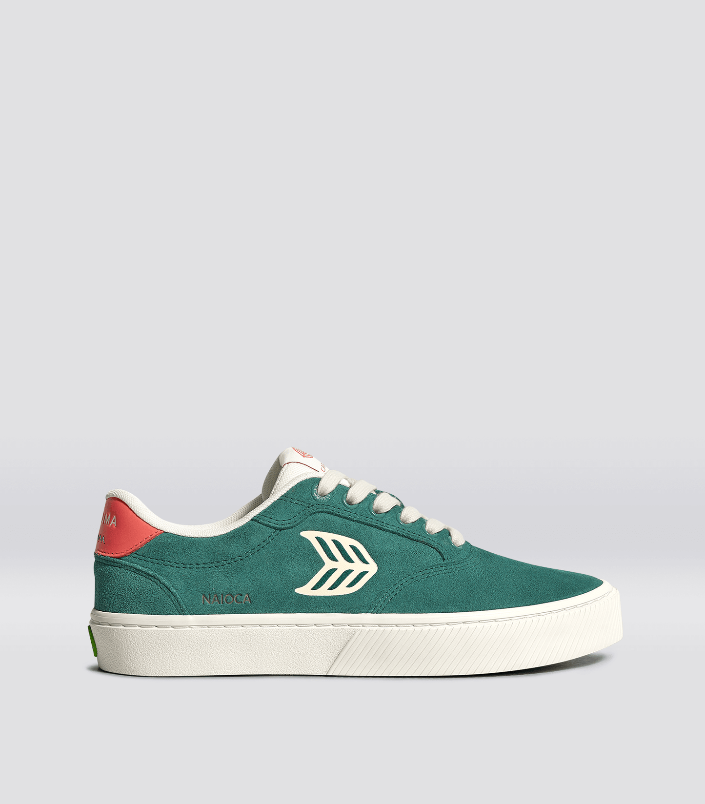 NAIOCA Teal Suede Ivory Logo Watermelon Sneaker Men