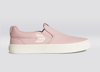 SLIP ON ローズキャンバス アイボリーロゴ スニーカー ウィメンズ